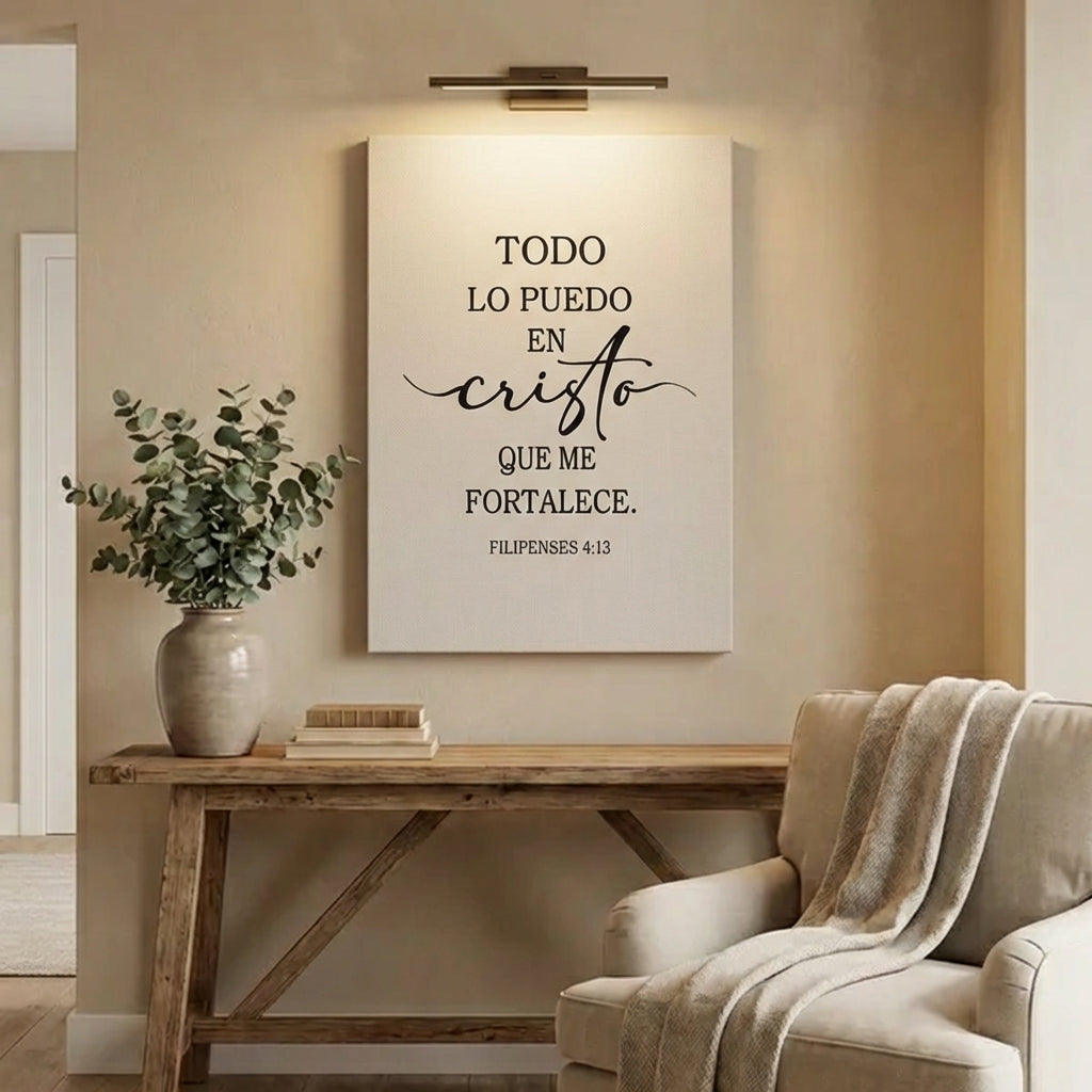 “Faith & Strength – Philippians 4:13 Canvas Wall Art”